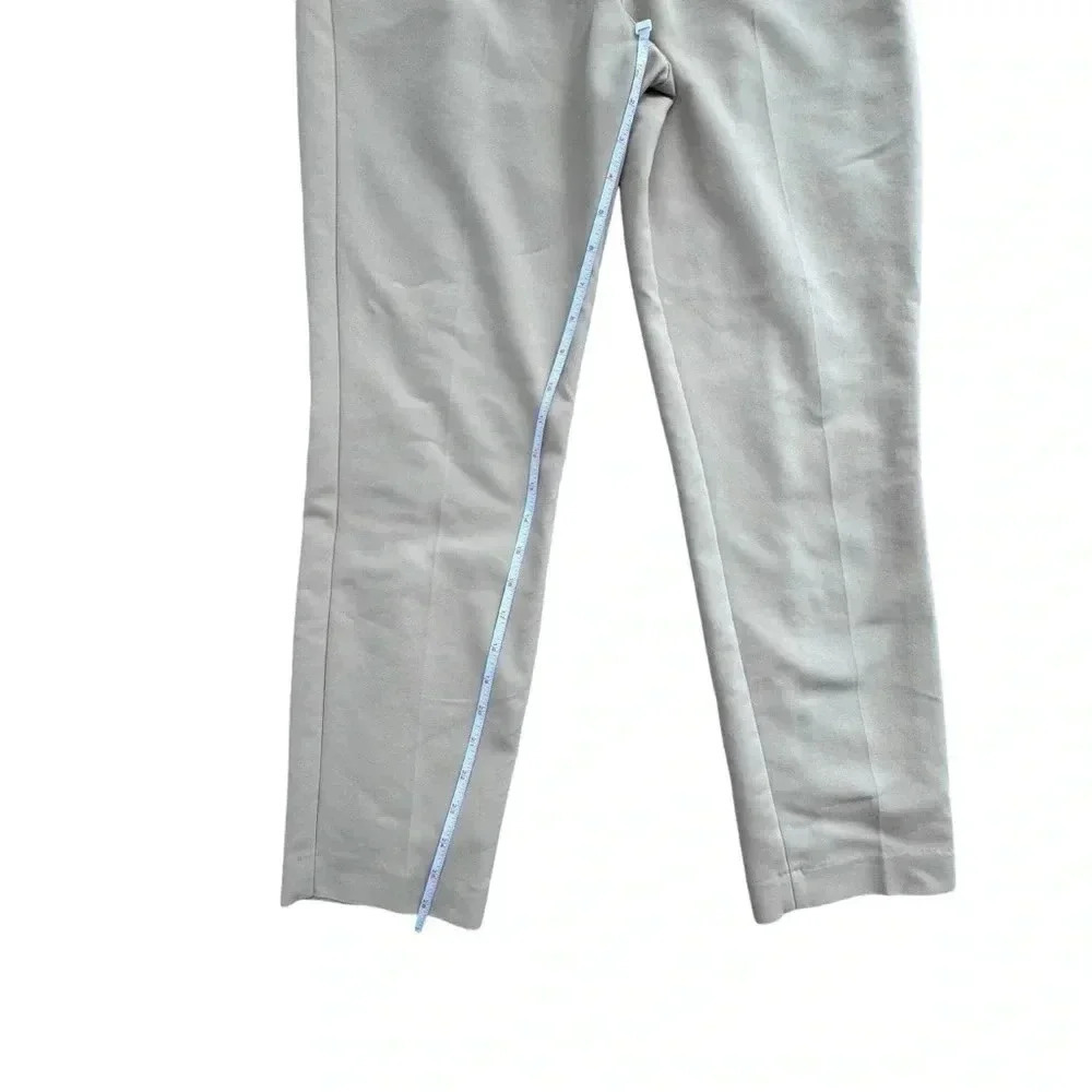Express Tan/beige three-quarter length office work trousers pants. size 6 - Picture 13 of 14